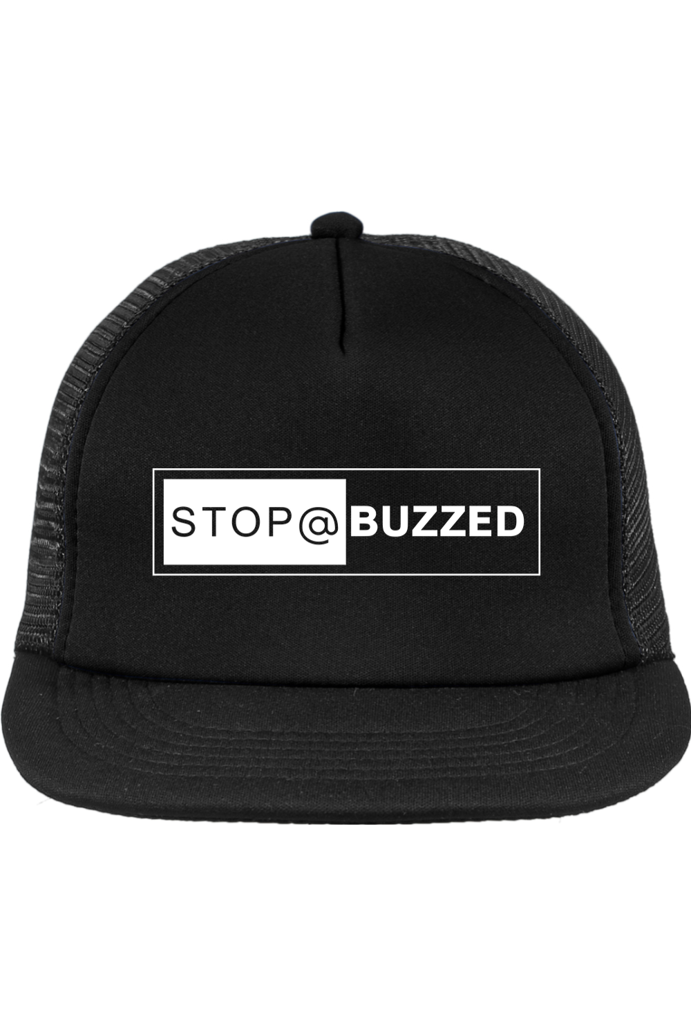 Stop @ Buzzed District Flat Bill Snapback Trucker Cap DT624