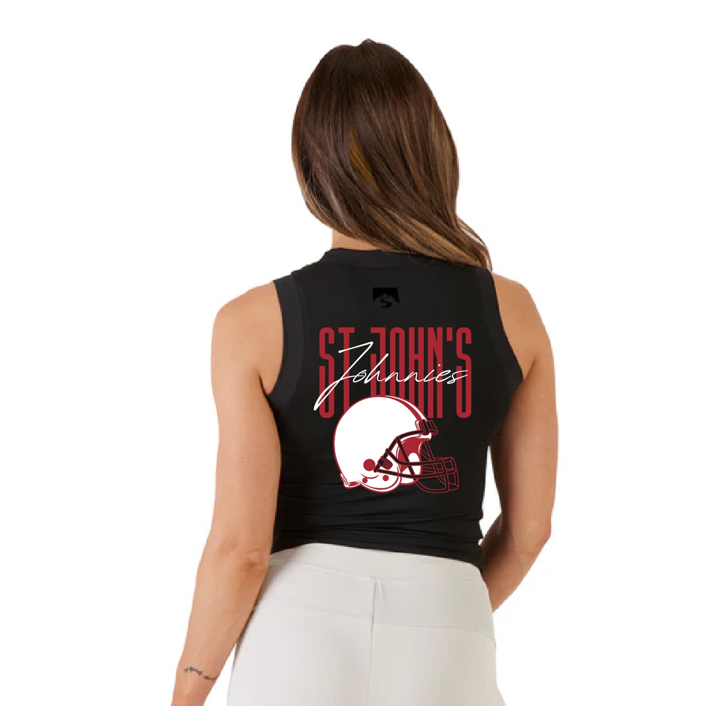 SJU Football 2025 Women's Varsity High Stretch Fitted Tank