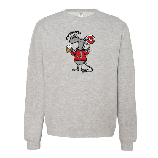 Stop @ Buzzed Independent Trading Co. Unisex Midweight Crewneck Sweatshirt